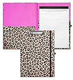 Mymazn Leopard Clipboard Folio with Refillable