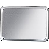 New Star Foodservice 36862 Commercial-Grade 18-Gauge Aluminum Sheet Pan/Bun Pan, 13" L x 18" W x 1" H (Half Size) | Measure O