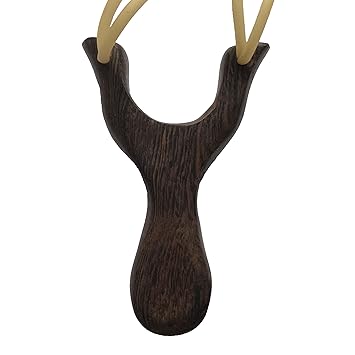 COSORO Hunting Catapult Wood Toys Slingshot Theraband Marble Outdoor Hunter Sling Shot Target Games( with Slingshot Catapult Launcher,Rubber Band)