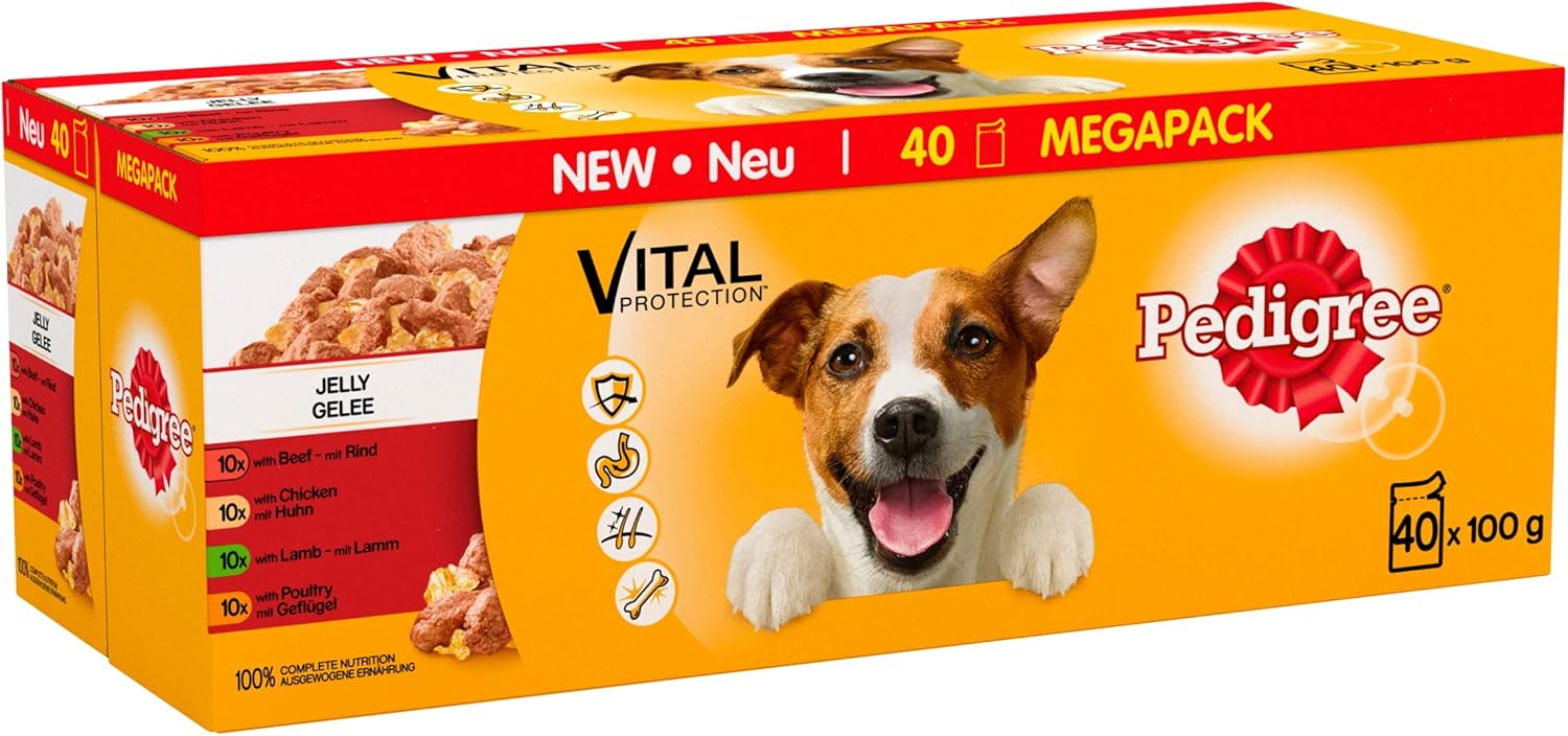 Pedigree Adult Dog Wet Food in Pouch, Mixed Selection in Jelly, 40x100g, 4 kg (Pack of 1) - Image 3