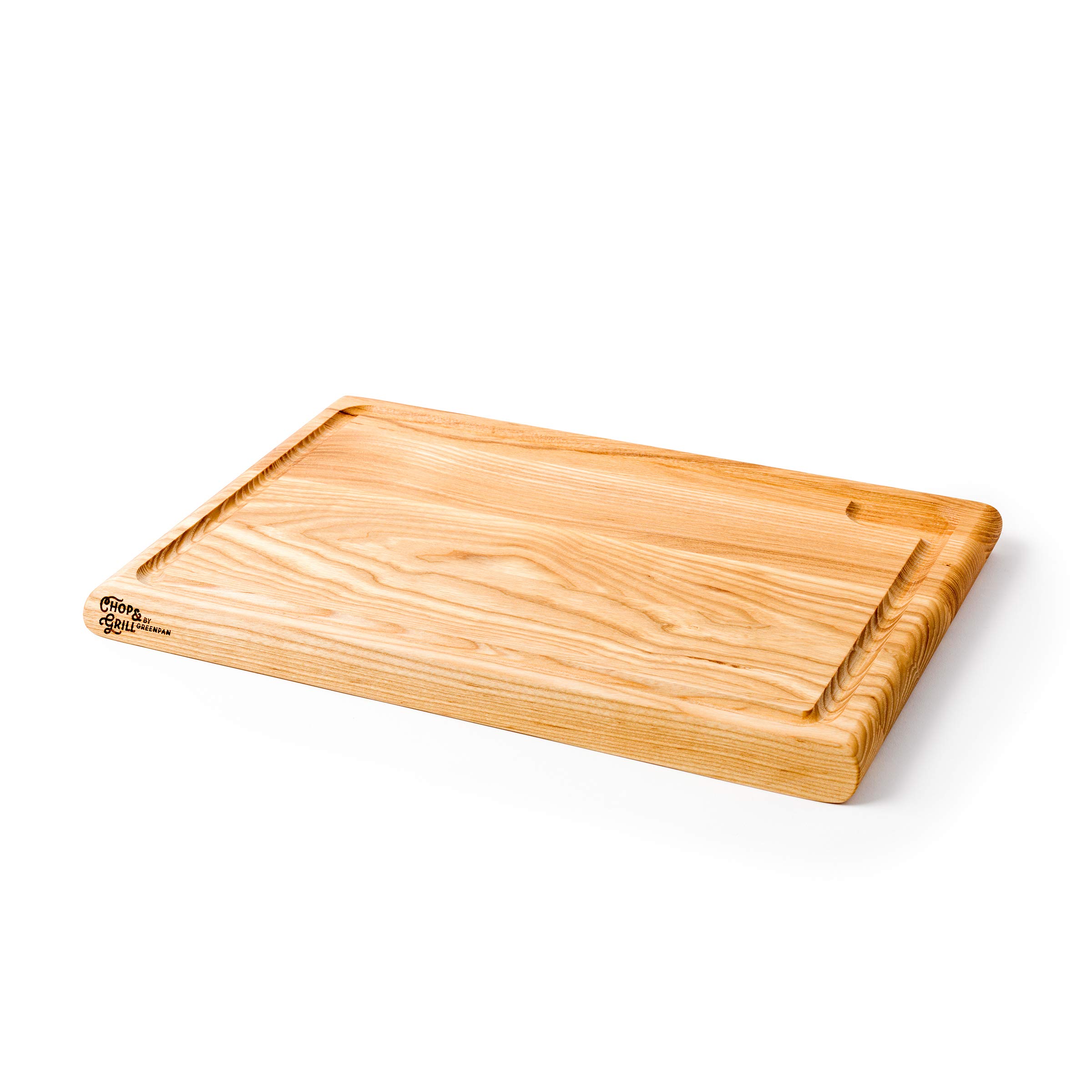 GreenPan Chop and Grill Ash Wood Cutting Board, 18 "x 12"