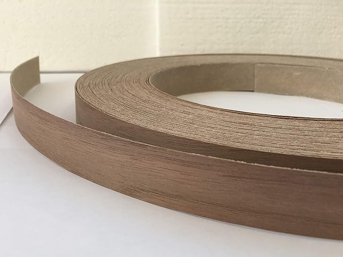 Pre Glued Iron on Walnut Wood Veneer Edging Tape 22mm wide x 5 Metres
