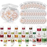 Leelosp 40 Pcs Travel Size Sunscreen Packets Bulk | 30 Mini Spf 46+ Sunscreen and Spf 30+ Fruity Lip Balm Bulk for for Girl Women Summer Travel Outdoor Activity Party Favor Gift