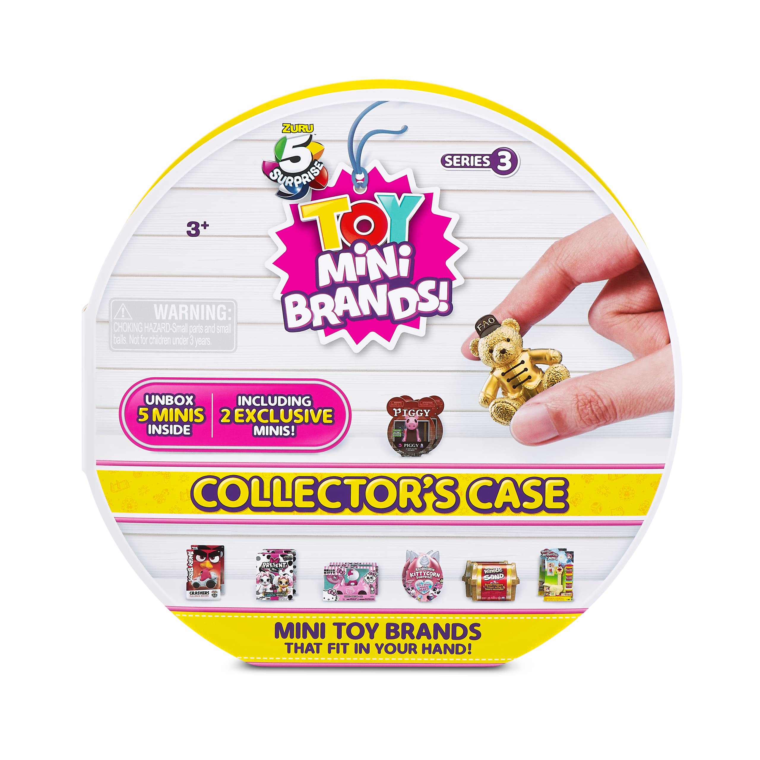 5 Surprise Toy Mini Brands Series 3 Collector's Kit by ZURU (3 Capsules + 1 Collector's Case) Amazon Exclusive Mystery Capsule Real Miniature Brands Collectibles