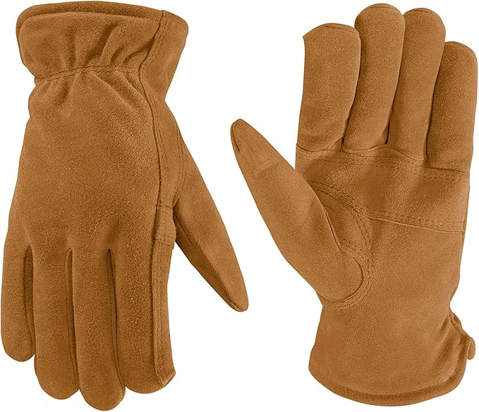 Men's Insulated Split Cowhide Winter Leather Work Gloves, Extra Large
