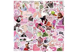 110PC Pink Funny Stickers for Adults & Women - Waterproof Vinyl Decals for Water Bottle, Laptop, Scrapbooking; Cool Funny Gir