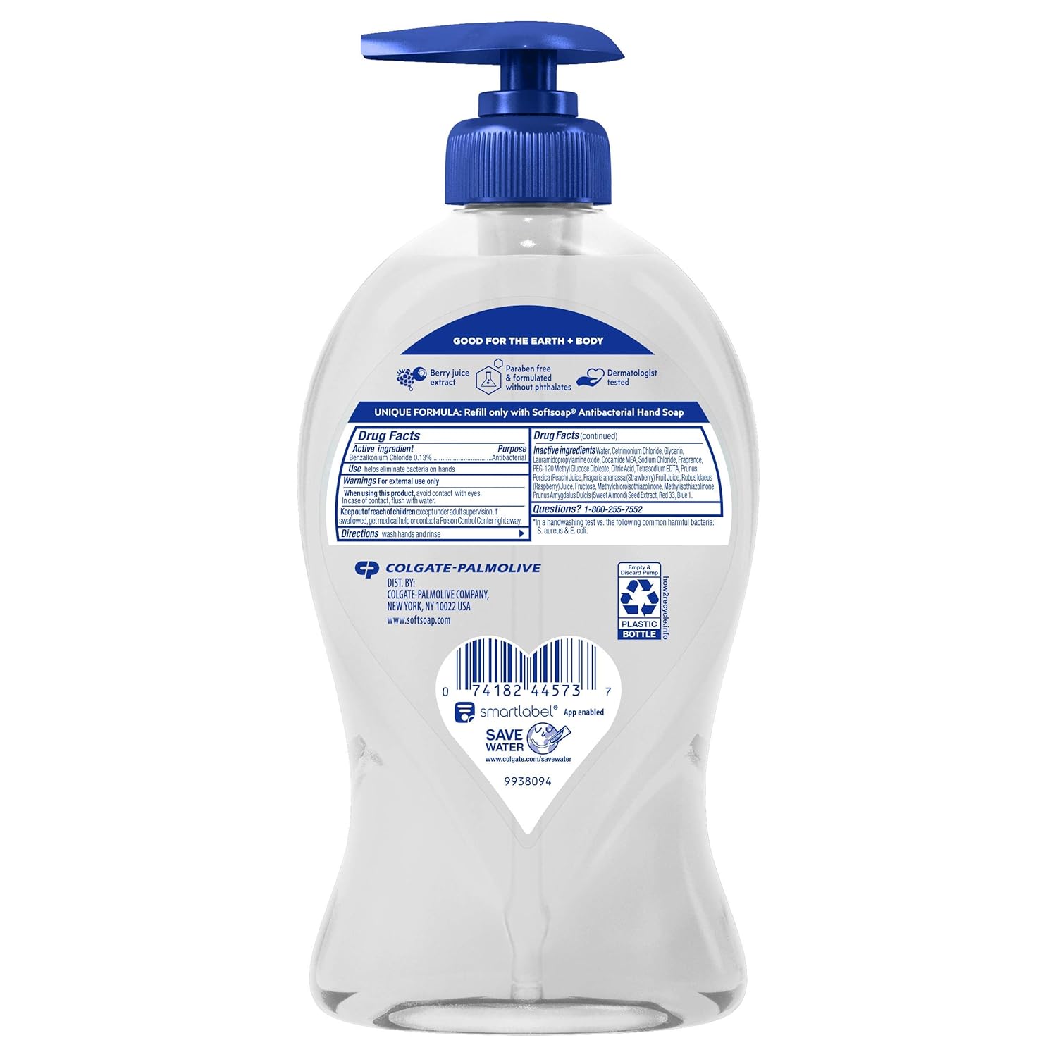 Softsoap Antibacterial Liquid Hand Soap, White Tea and Berry Fusion - 11.25 fluid ounce (6 Pack) : Beauty