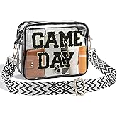 Game Day Clear Bag for Stadium Events - 9" x 7" x 2.5" Small Crossbody Purse for Women, Perfect for Football Fans