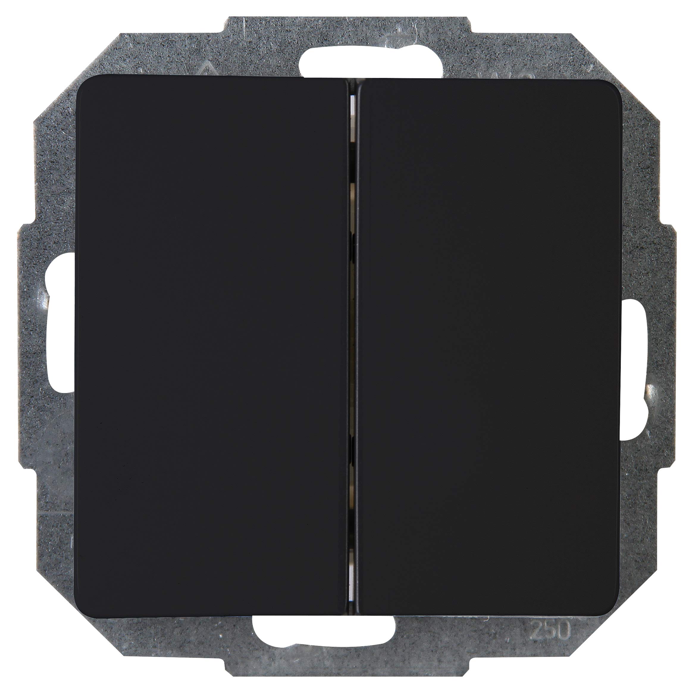 Kopp Paris 650550089 Series Switch Flush-Mounted Matt Black