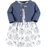 Hudson Baby Girls Quilted Cardigan and Dress