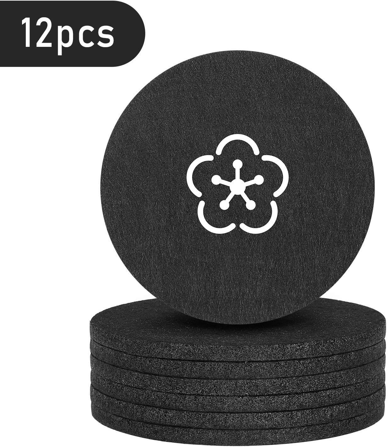 Coasters For Drinks Set of 12, Coaster set, Absorb the Residual Water from the Bottom of the Cup Quickly, Preventing Hot Coffee, Hot Tea and Other Charred Desktops. Perfect suit for Your Home&Office