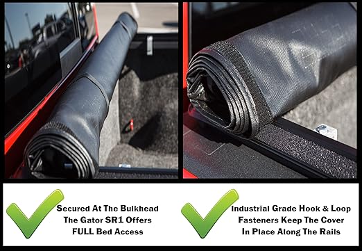 Amazon Com Gator Sr1 Roll Up Fits 2015 2019 Ford F150 6 5 Ft Bed Only Soft Roll Up Tonneau Truck Bed Cover 55310 Made In The Usa Automotive