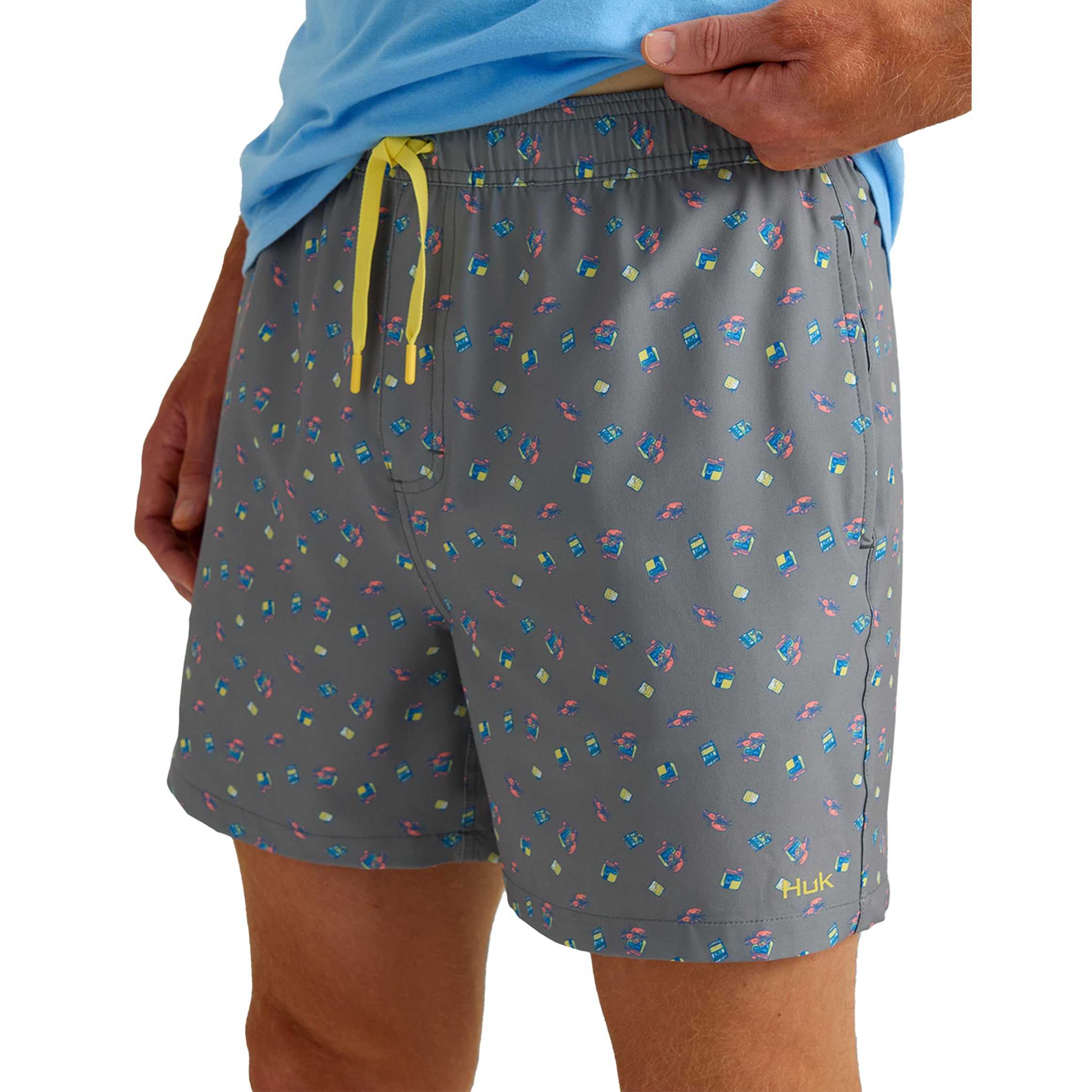 HUK Men's Standard Pursuit Volley, Quick-Dry Fishing Shorts, Summer Green Image