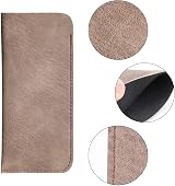 Hifot Leather Eyeglasses Case 3 Pack PU Soft Pouch Reading Glasses Bag view 7