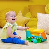 Bright Starts Pop & Roll Safari Bus Ball Play Toy Elephant Popper Baby Toy 6m+ view 2
