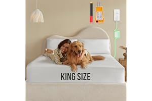 KUREZEL Grounding Sheets, 10% Silver Grounding Bed Sheets, 90% Organic Cotton Grounded 400 Threads Connected Bedding, Deep Pocket Fitted Earth Sheets with Grounding Tester - [King 76"x 80"x 15", Off White]