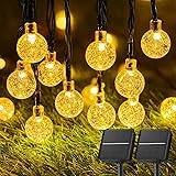 Solar String Lights Outdoor Waterproof, 2 Pack 60