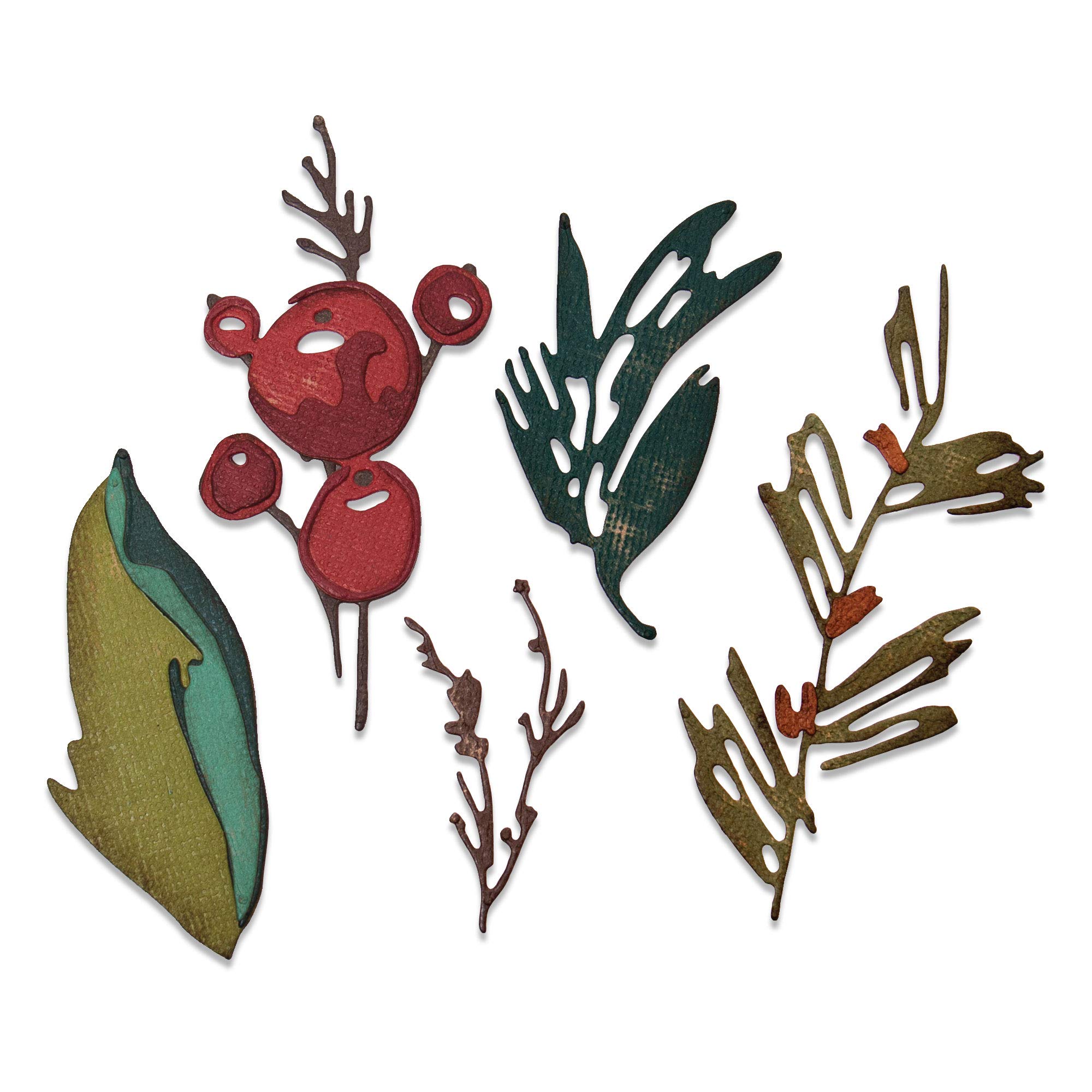 Sizzix Thinlits Die Set 9PK 664736 Holiday Brushstroke by Tim Holtz