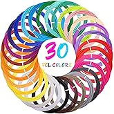 Kretrum 30 Colors 1.75mm PCL 3D Pen Filament Riflls Pack for Low Temperature 3D Printing Pen NOT Fit 3Doodler Start+ Pen Per 