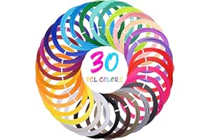 Kretrum 30 Colors 1.75mm PCL 3D Pen Filament Riflls Pack for Low Temperature 3D Printing Pen NOT Fit 3Doodler Start+ Pen Per 