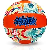 SOAK Soft Beach Volleyball - Glow at Night, Waterproof Indoor Outdoor Volleyball for Adults, Teens, and Volleyball Fans, Official Size 5