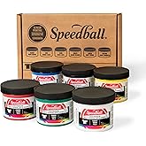 Speedball Fabric Screen Printing Ink Starter Set, 6-Colors, 4 Fl Oz for T-Shirt and Silkscreen Printmaking