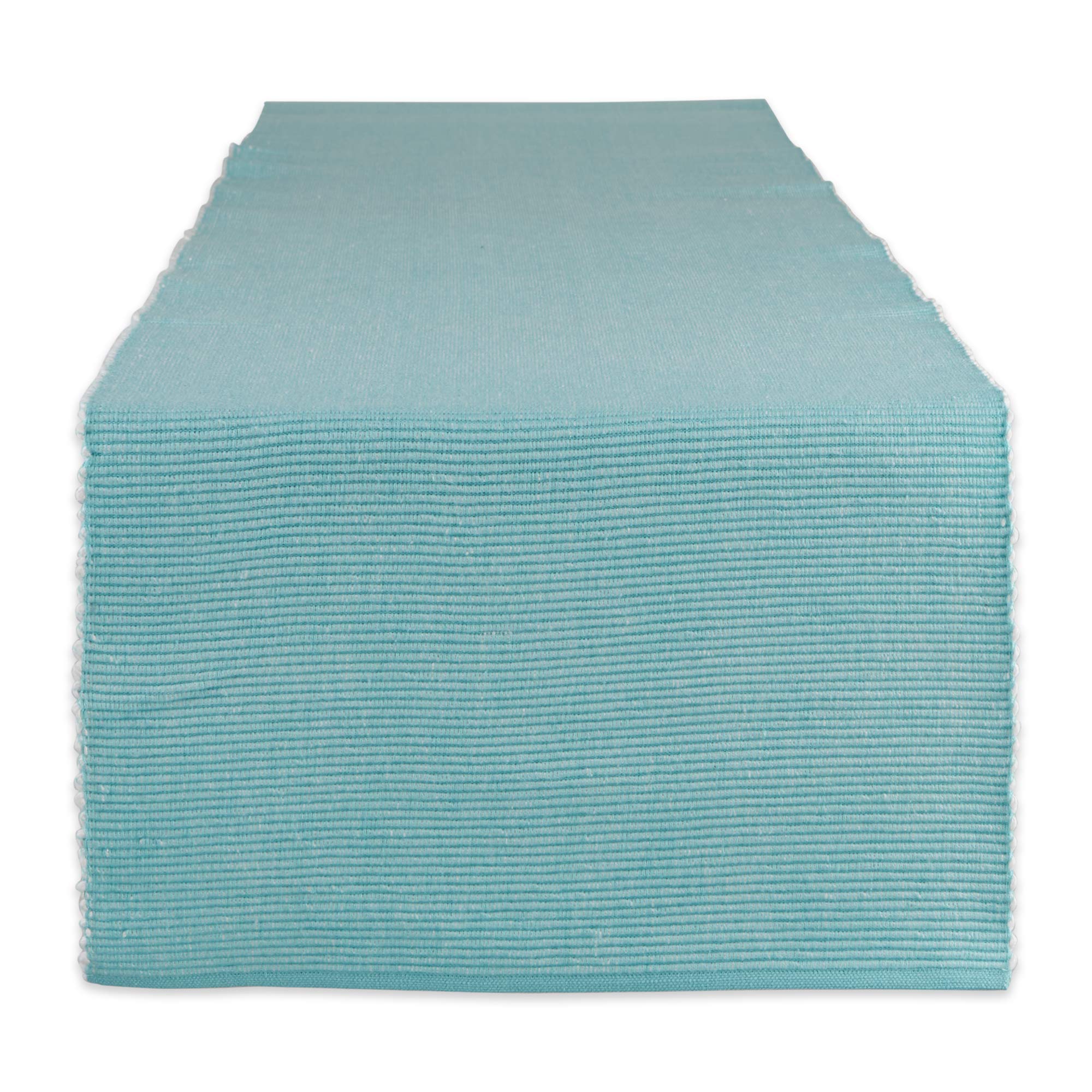 DII Two-Toned Collection Tabletop, Table Runner, 13x108, Aqua