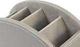 Osco Faux Leather 5-Compartment Remote Organiser Grey 12x22.5x7.8 cm view 3