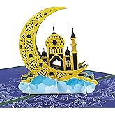 GREETING ART Eid Greeting Card, Ramadan Mubarak Pop-Up Card, Festive Celebration Card for Family, Friends & Coworkers