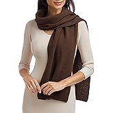 Fishers Finery Women's 100% Cashmere Ribbed Knit Winter Scarf | Black Label Box