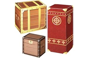 Yinder 3 Wisemen Gifts Flat Gold Frankincense and Myrrh Christmas Stage Props Decoration Nativity Costume Pageant Props Christmas Apparel Accessories Decorative Party Favor Boxes for Stages Display