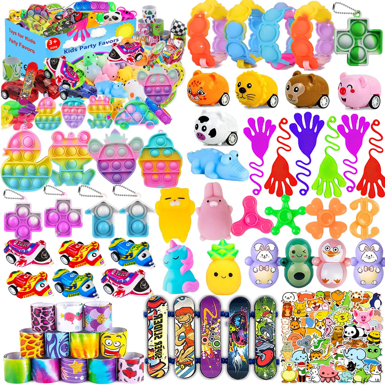 Photo 1 of 116 PCS Party Favors for Kids 4-8 8-12, Pop Fidget Toys, Treasure Box Toys for Classroom, Pinata Filler, Goodie Bag Stuffers, Classroom Prizes