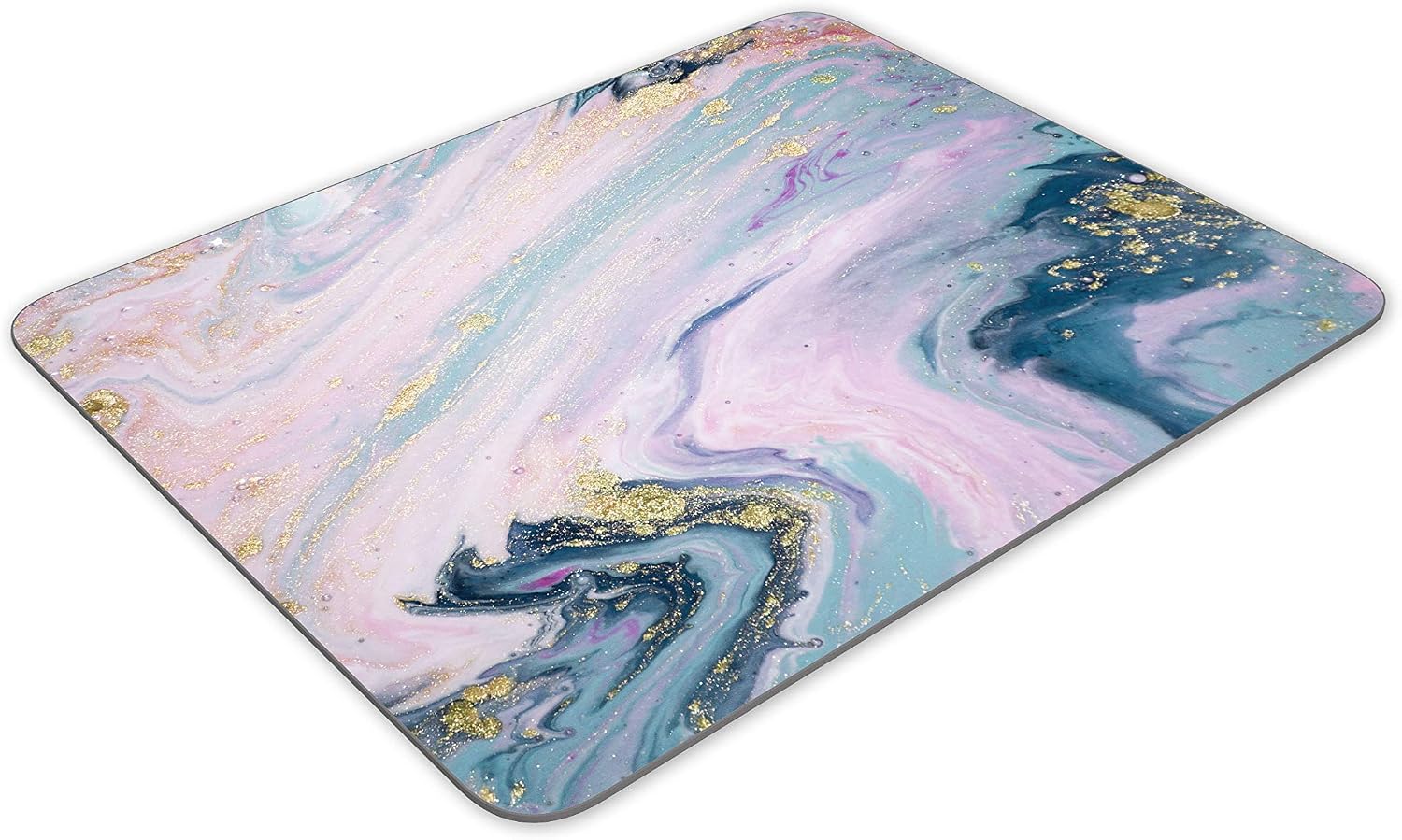 Destination Vinyl Ltd Pink Marble Effect Mouse Mat Pad - His Hers Abstract Computer #14484, Multicolor, 23.5cm x 19.6cm x 5mm - Image 4