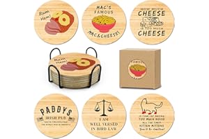 HSSPIRITZ 6 PCS with Coaster Holder Always Sunny in Philadelphia Cork Coasters for Drinks,Always Sunny in Philadelphia TV Show Merchandise,Always Sunny in Philadelphia TV Themed Coaster Gifts for Fans