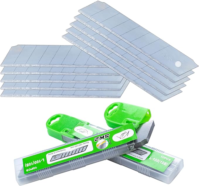 Box Cutter Utility Knife Replacement Blades (PACK of 10) Heavy Duty