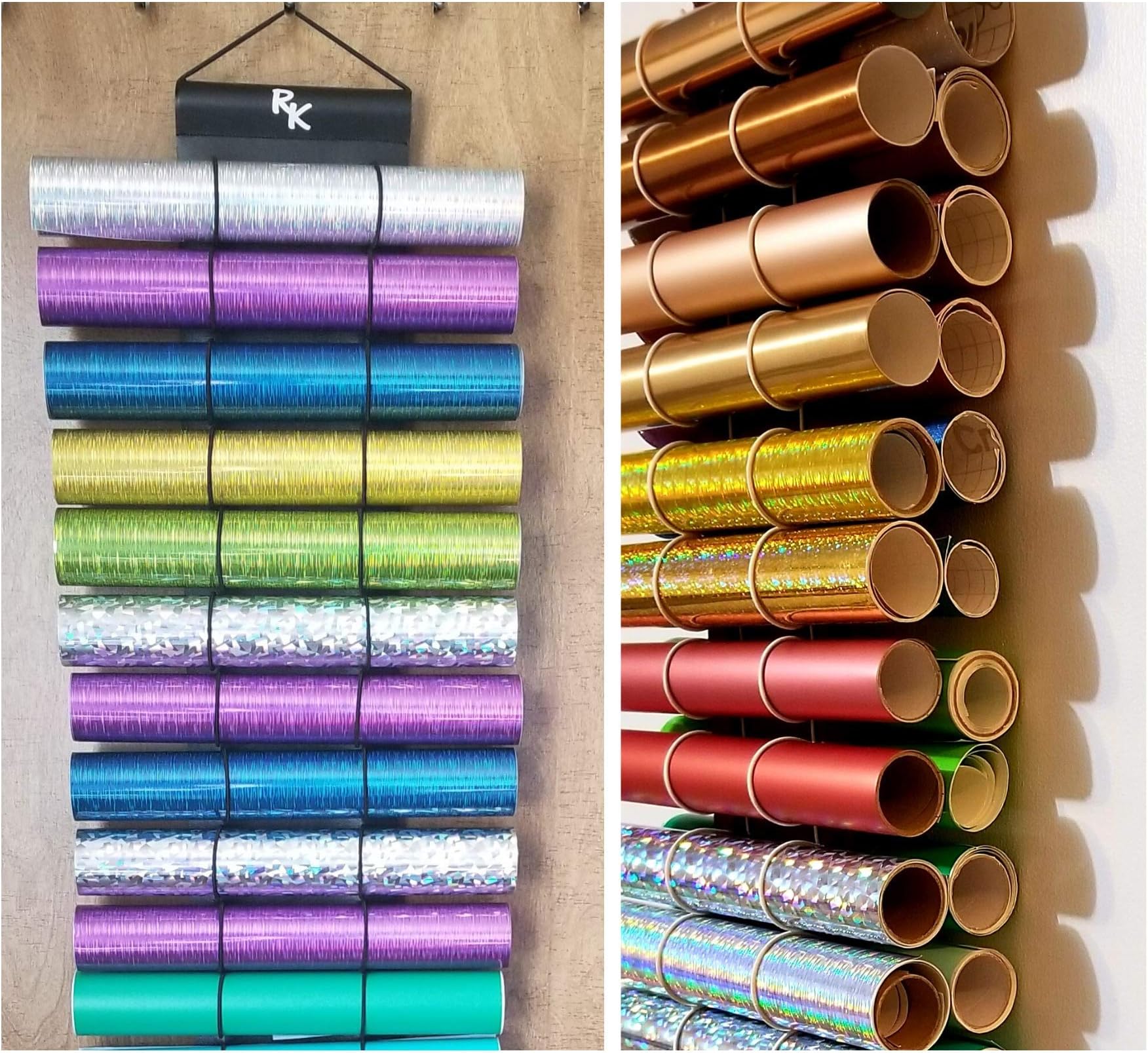 Vinyl Roll Holder, Diamond Painting, Holds 22 Rolls-11 on Each side-Black-The Roll Keeper