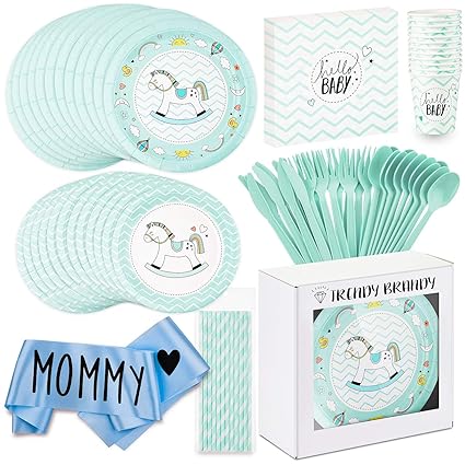 Amazon Com Trendy Brandy Baby Shower Party Supplies For Boy Horse