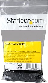 StarTech M6 x 12mm Screws 100 Pack Black for Server Rack CABSCRWSM62B view 2