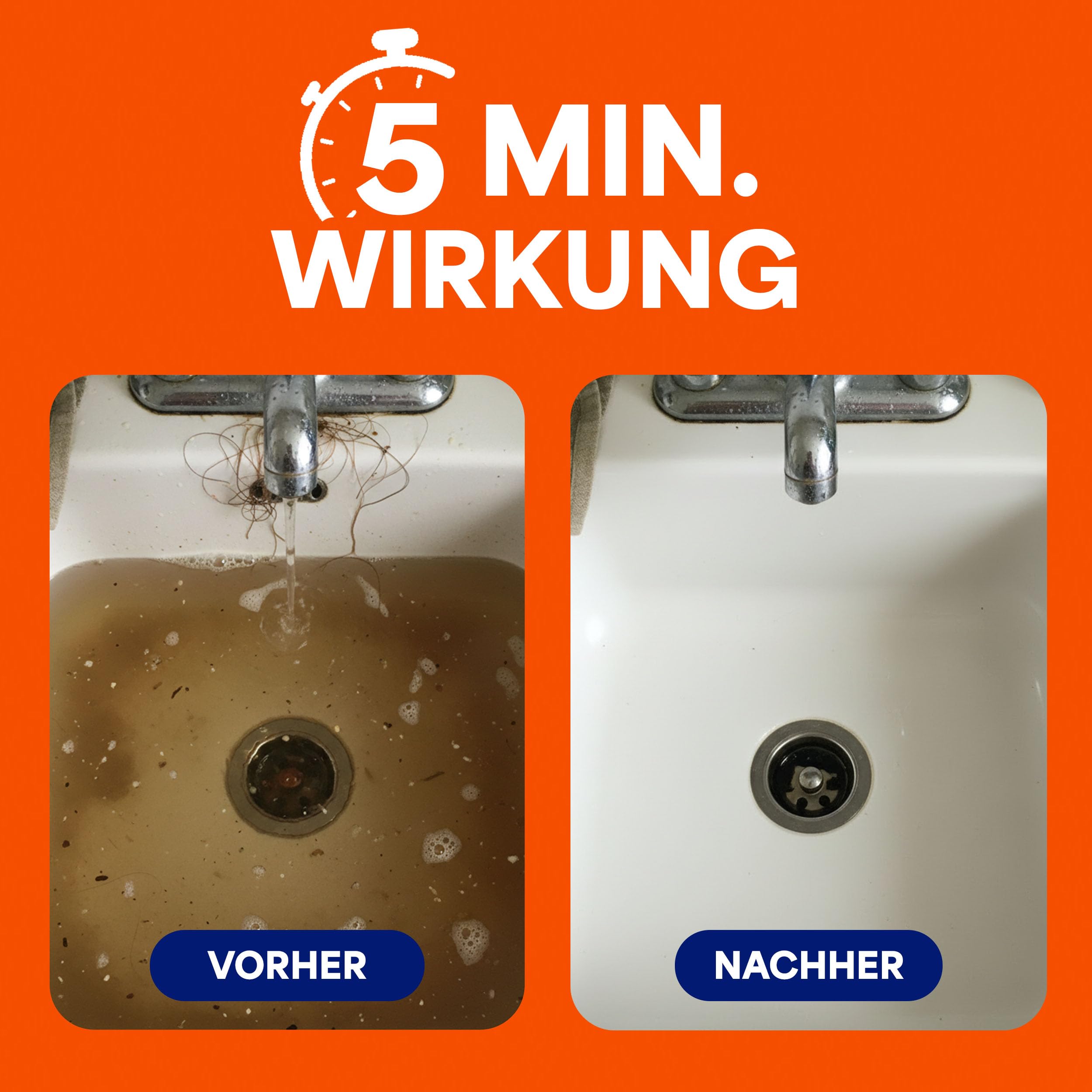 Drano Extra Stark, Abflussreiniger, Rohrreiniger für Küche & Bad, 3er Pack 2