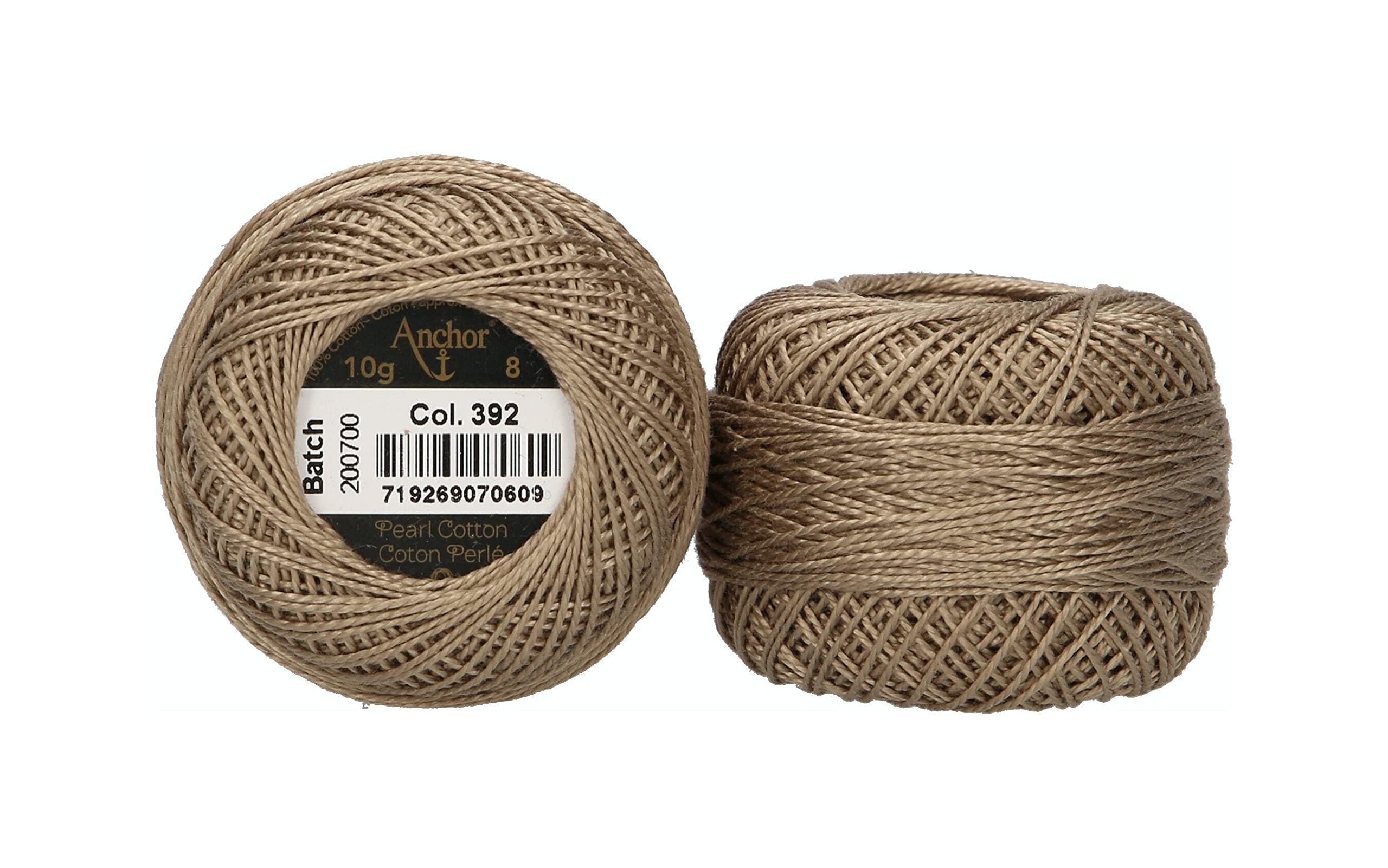 ANCHOR Pearl Yarn, Thickness: 8, Packaging: 10G, Running Length: 82M tundra Embroidery Threads — image 1
