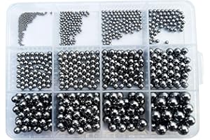 ZTFDPFZTL 800pcs Stainless Steel Precision Bearing Balls Assortment Kit, 1-8mm, 12 Sizes, Metric Mixing Balls for Bicycle, RC Models, Slingshots, Crafts