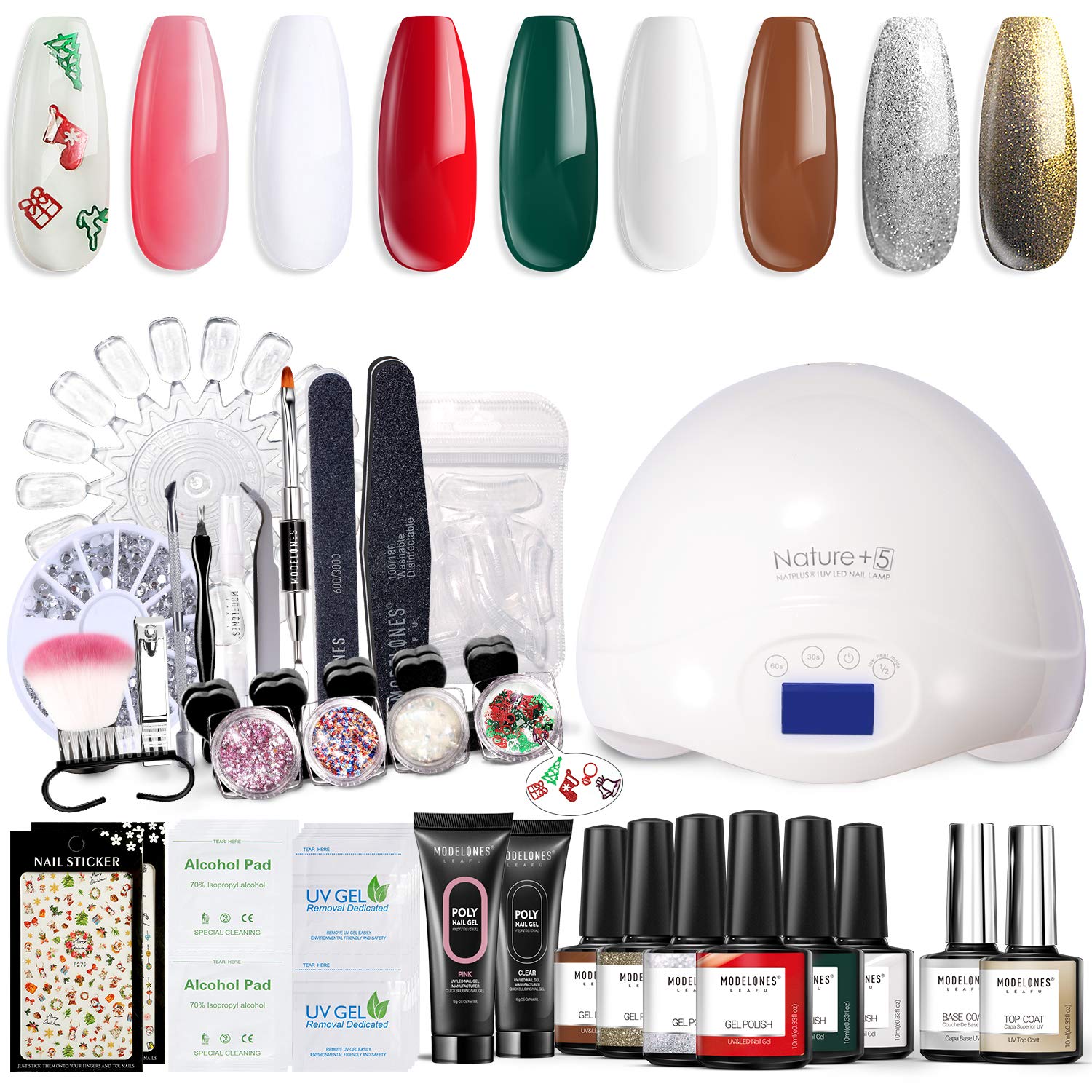 Amazon.com : Modelones Gel Nail Polish Starter Kit with UV Light, 48W