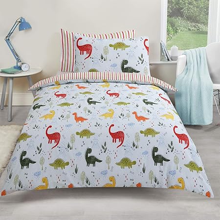 Dreamscene Dinosaur World Duvet Cover With Pillowcase Reversible