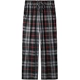 IHU Boys Pajama Pants Soft Kids Plaid Pj Bottom Lounge Pants Sleepwear with Drawsting & Pockets for Boys Girls Clothes