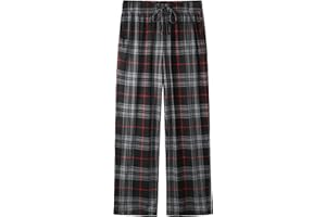 IHU Boys Pajama Pants Soft Kids Plaid Pj Bottom Lounge Pants Sleepwear with Drawsting & Pockets for Boys Girls Clothes