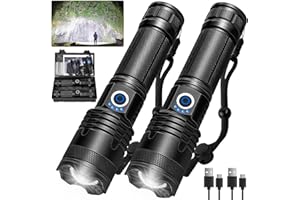 Rechargeable Flashlight 990000 High Lumens,Brightest LED Flashlights & 5 Modes,Powerful Flash Light,IPX6 Waterproof Super Bri