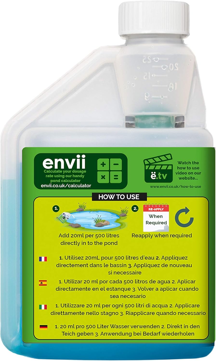 Envii Chlorine Klear Chlor Entferner Fur Teichwasser Und Aquarien 500ml Amazon De Garten