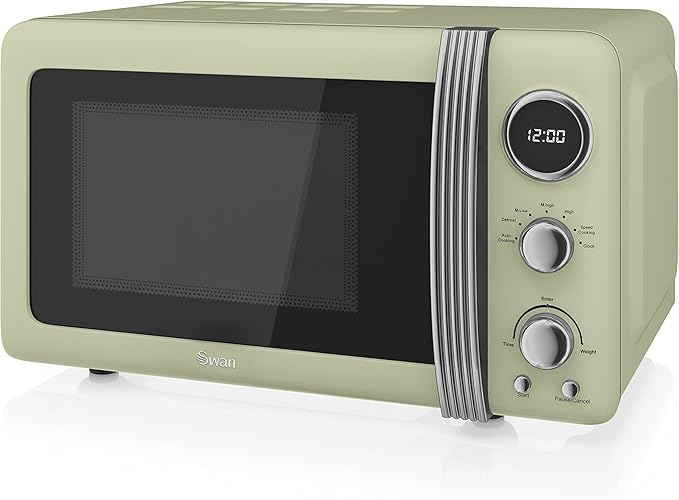 Swan 800w Retro Digital Microwave Green Amazon.co.uk Kitchen & Home