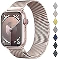 Original Stainless Steel Milanese Loop Compatible with Apple Watch Band 42mm 44mm 45mm 46mm 49mm, Magnetic Clasp Band for iwatch Series 10, 9, Ultra 2, SE, Ultra, 8 7 6 5 4 3 2 1, Women & Men