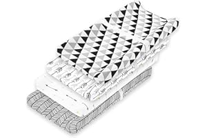 BAEBAE GOODS Changing Pad Cover – Baby Changing Pad Covers 4 Pack – Boy or Girl Changing Pad Cover – Pure Jersey Machine Washable Black and White Changing Table Cover – Diaper Changing Pad Cover Sheets